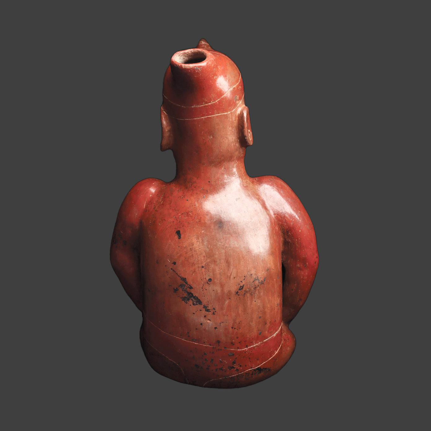 A Colima Seated Shaman Figure, ca. 100 BCE - 250 CE