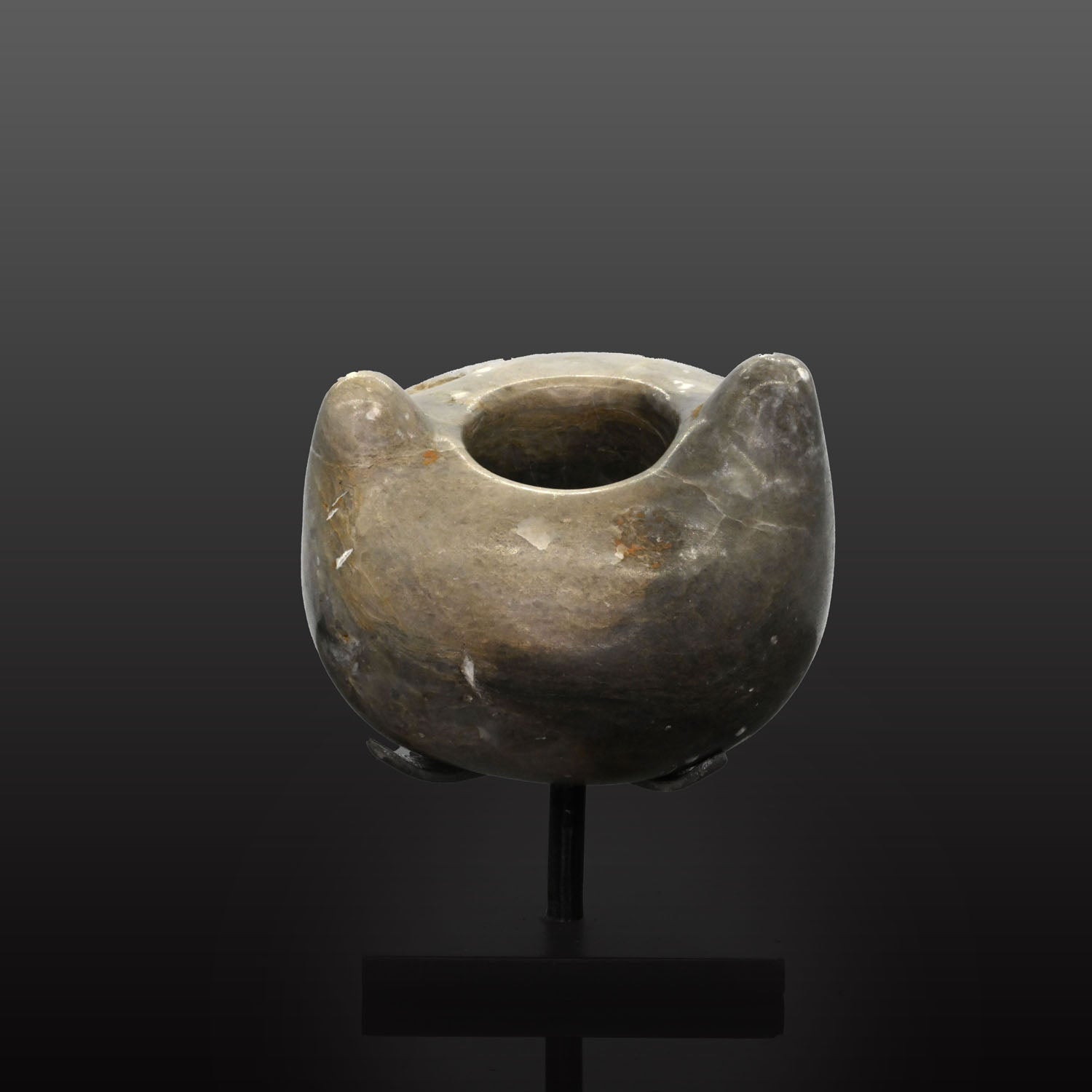 A published Costa Rican Owl-Form Quartz Mace Head, ca. 500 - 1000 CE