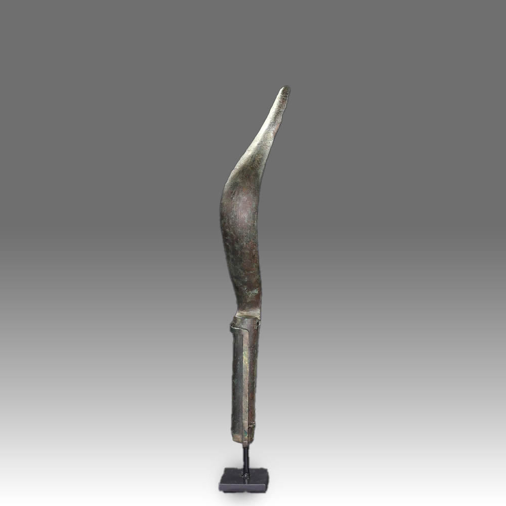 A decorated Roman Bronze Strigil, ca. 1st -2nd century CE