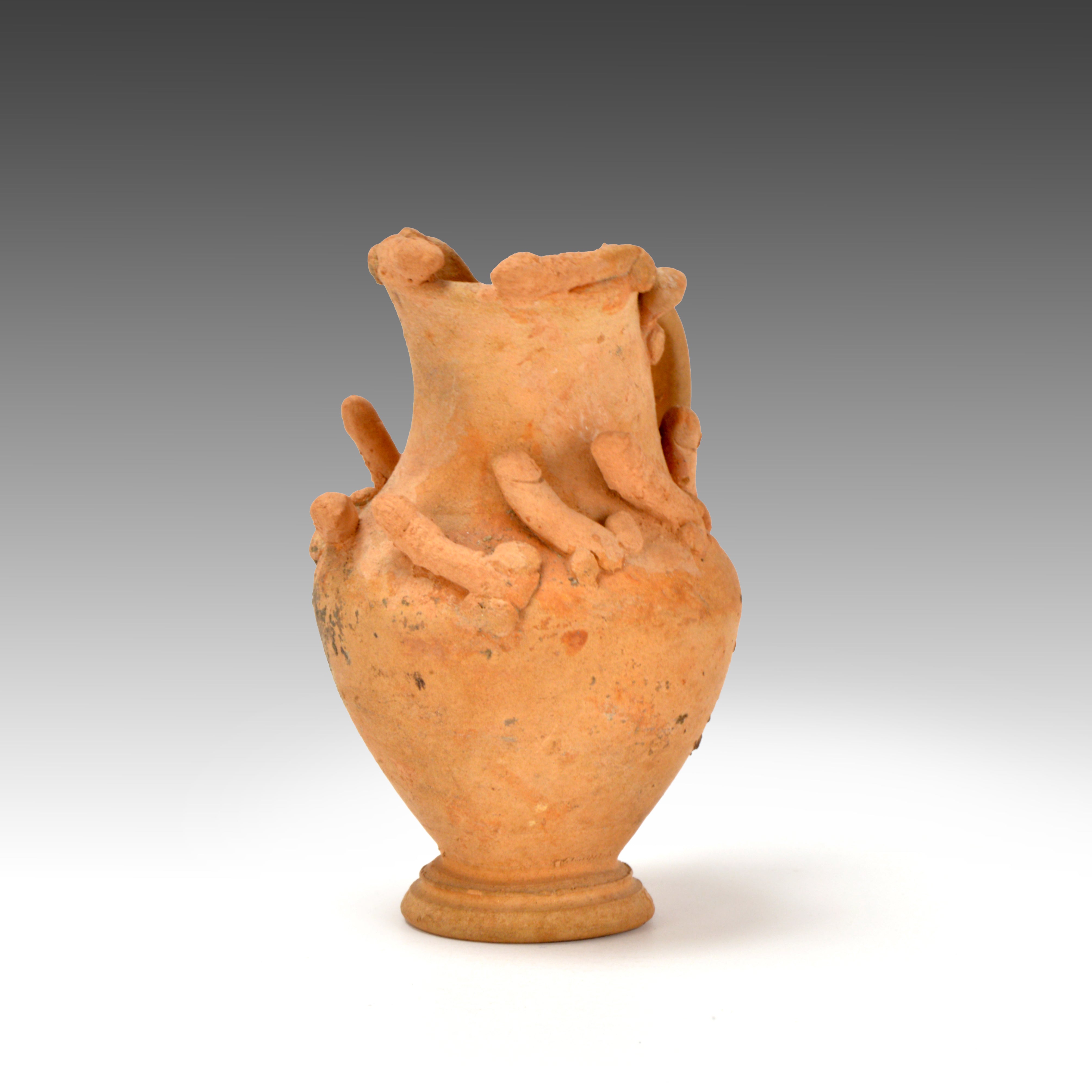 A Roman Phallic Terracotta Juglet, ca. 1st - 2nd century CE