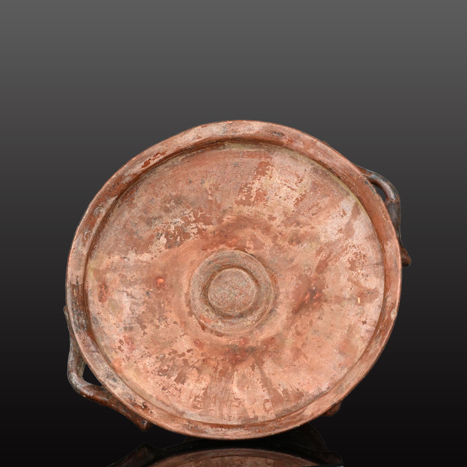 An Etruscan Teracotta Impastoware Pedestalled Dish, ca. 7th - 5th century BCE