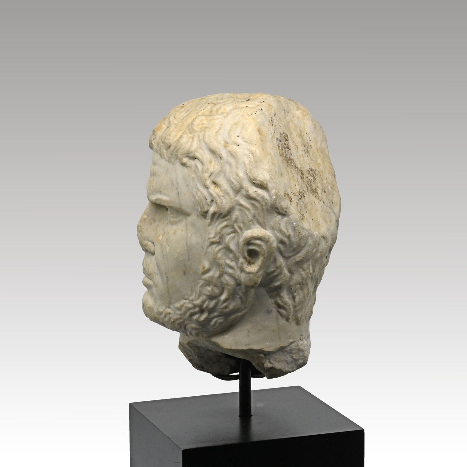 A Roman Marble Portrait Head of Caracalla, Roman Imperial Period, Severan Dynasty, Reign of Caracalla, 198 – 217 CE