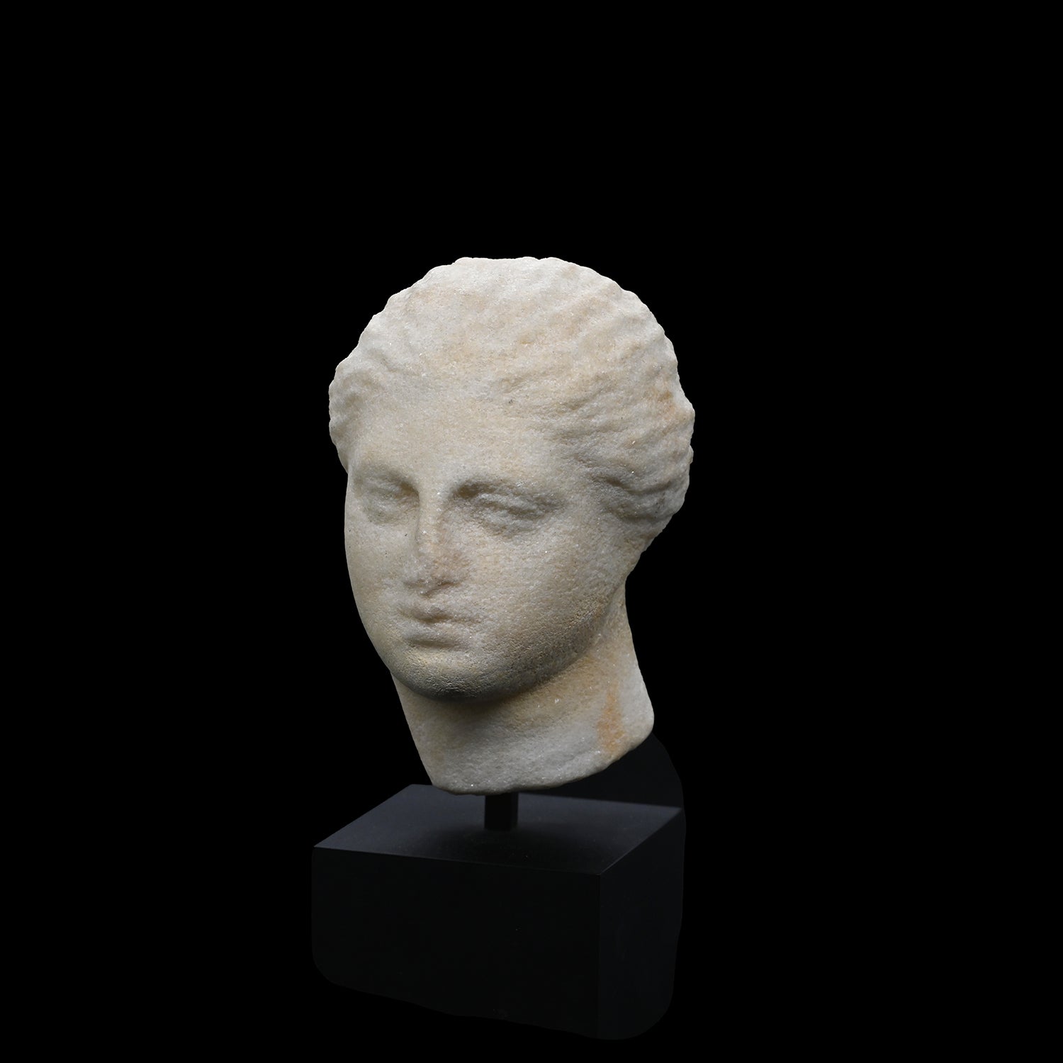 A Greek Marble Head of Aphrodite , Hellenistic Period, ca. 2nd - 1st century BCE