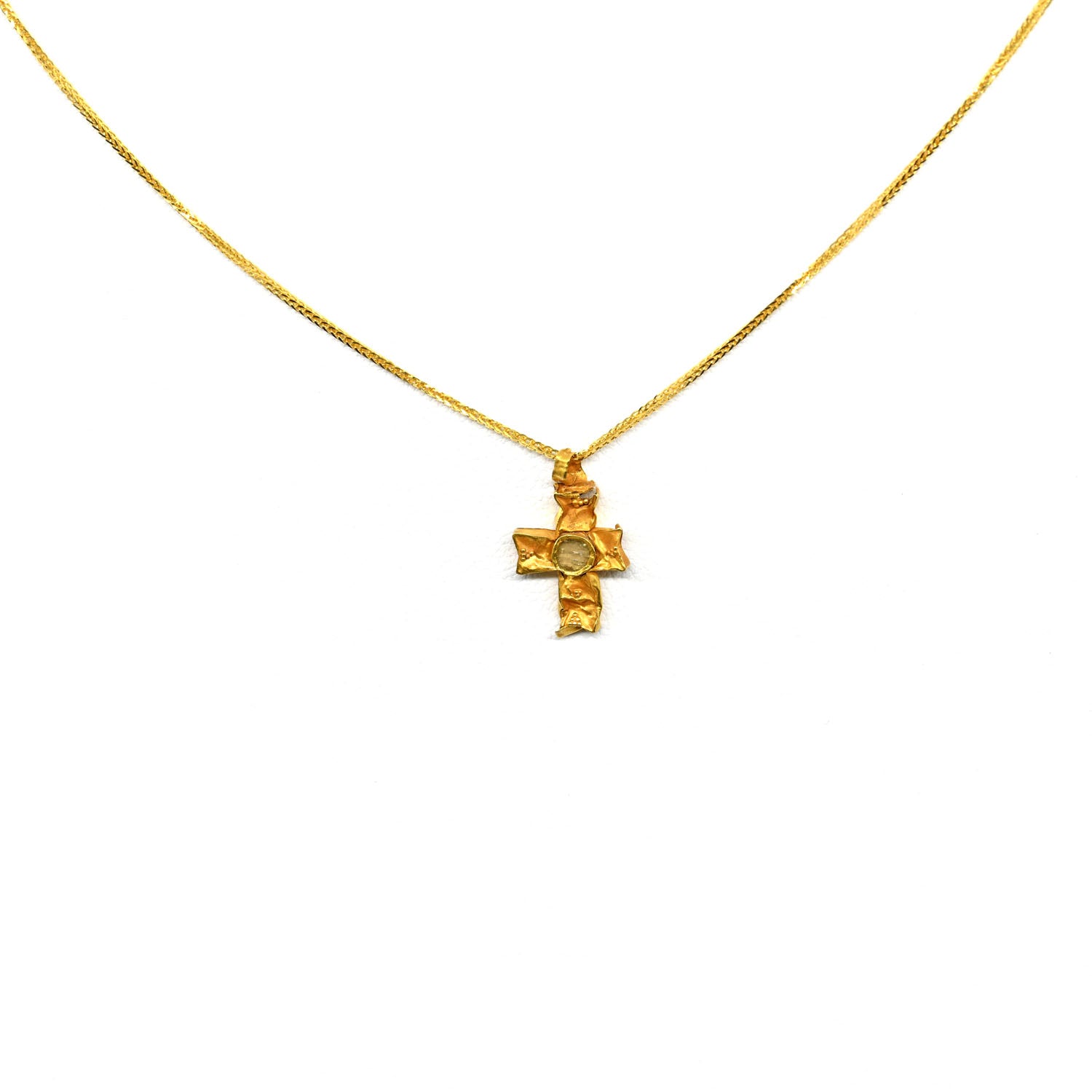 A Byzantine Gold Cross Pendant, ca. 5th century CE