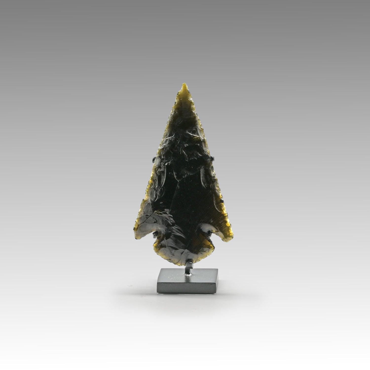 An impressive Aztec Knapped Obsidian Spear Blade, ca. 1400 - 1528 CE