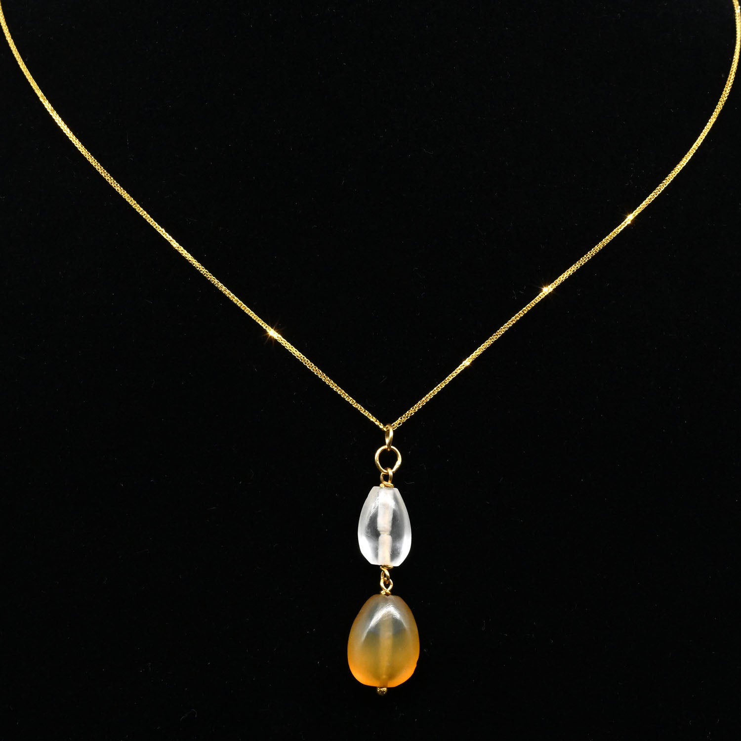 An Egyptian Crystal and Carnelian Bead Pendant, Middle Kingdom, ca. 2040 - 1783 BCE