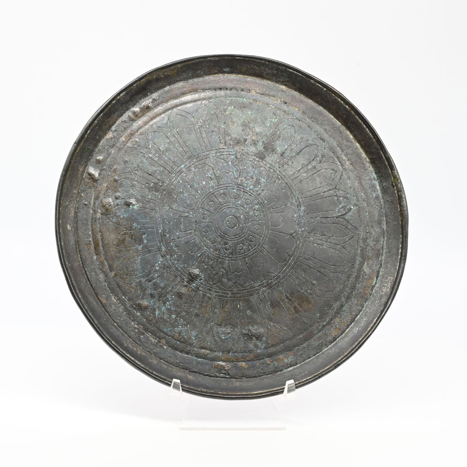 A large Greco-Roman Bronze Mirror, Late Hellenistic or Early Imperial, ca. 100 BCE – 100 CE