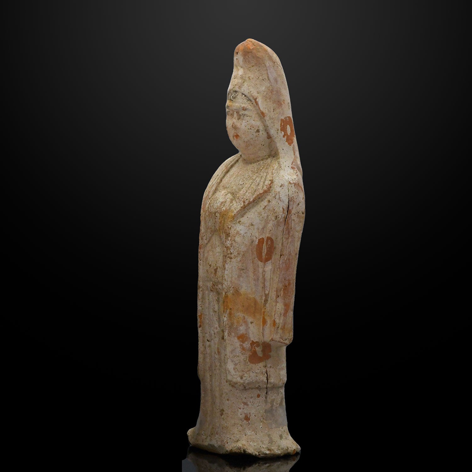 Chinesischer Grabwärter aus Terrakotta,<br> <em>Tang-Dynastie, ca. 618 - 907 n. Chr</em>