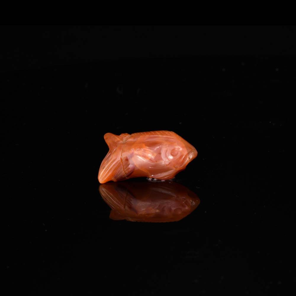 Ein seltenes ägyptisches Karneol-Fischamulett, Mittleres Reich, ca. 2040 - 1783 v. Chr