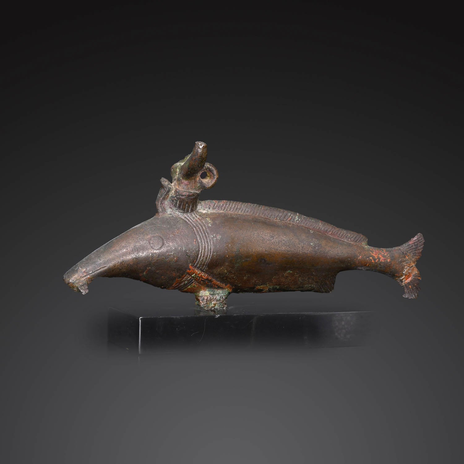 An Egyptian bronze Oxyrhynchus Fish, Late Period, ca. 664 - 332 BCE