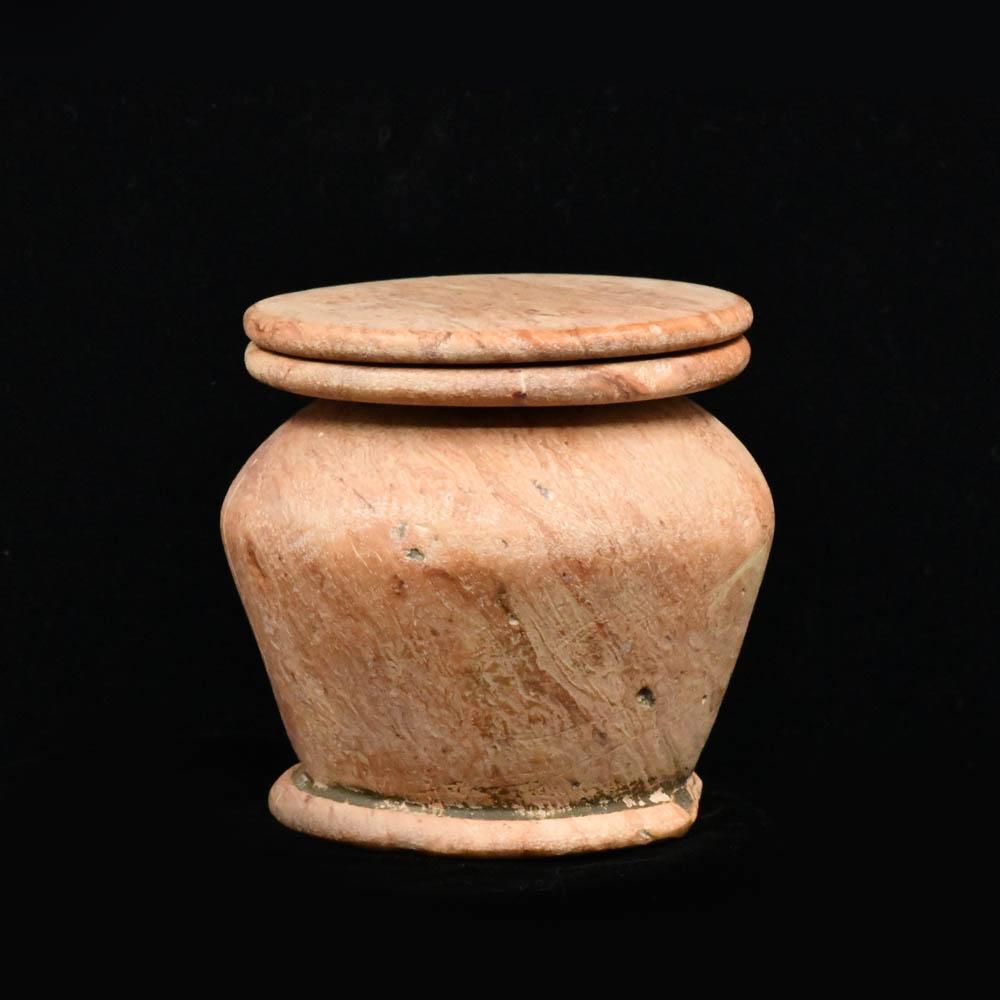 An Egyptian Lidded Cosmetic Jar, Middle Kingdom, ca. 2030-1640 BCE