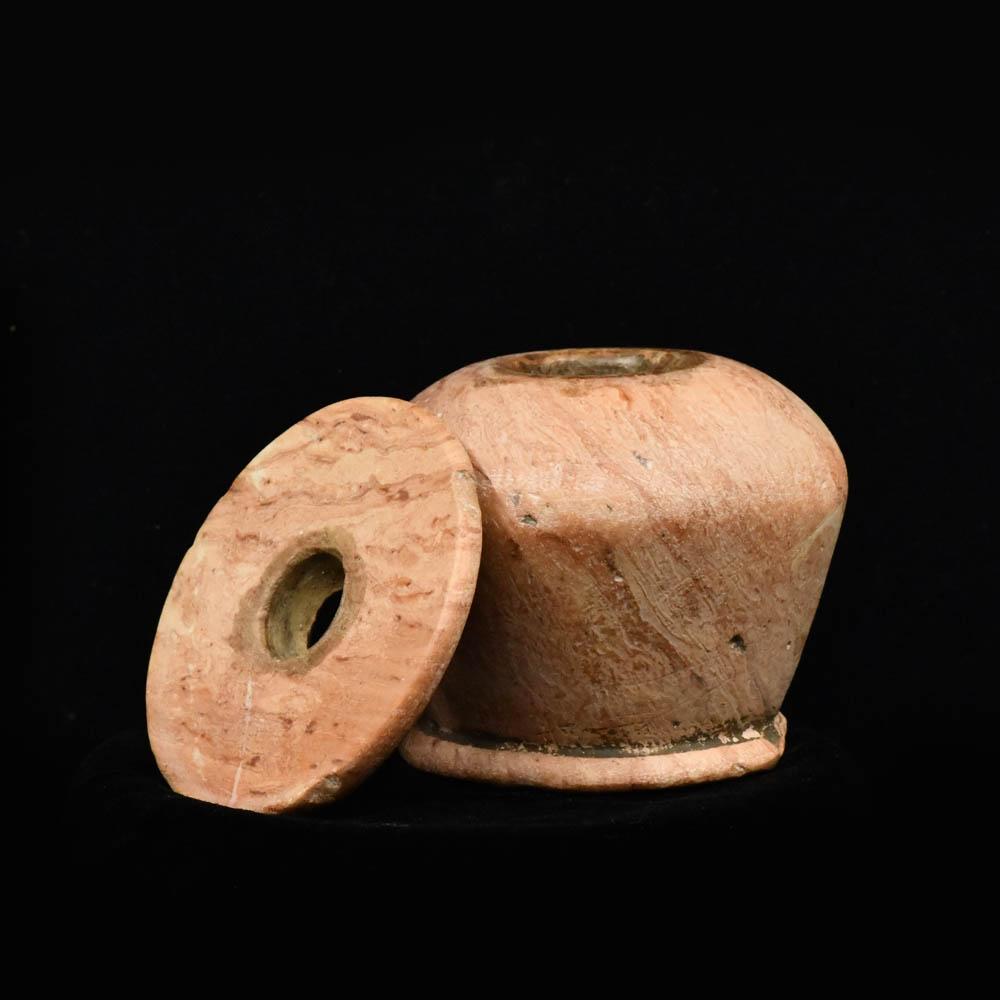 An Egyptian Lidded Cosmetic Jar, Middle Kingdom, ca. 2030-1640 BCE