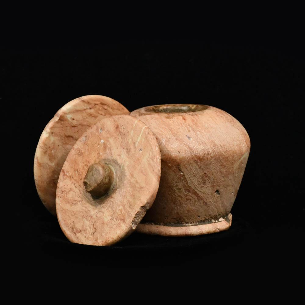 An Egyptian Lidded Cosmetic Jar, Middle Kingdom, ca. 2030-1640 BCE