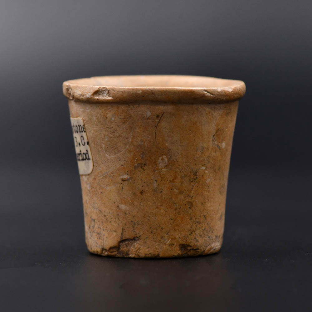 An Egyptian limestone Miniature Vessel, Predynastic Period, ca. 3200 - 2700 BCE
