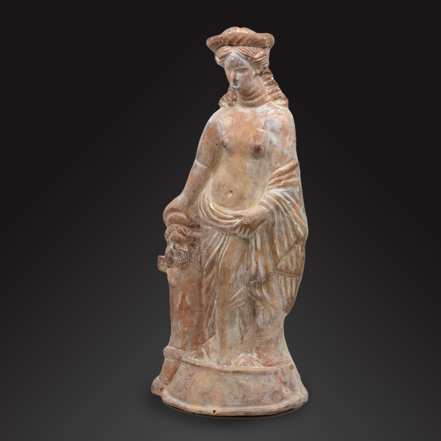 A large Hellenistic Terracotta Figure of Aphrodite, ca. 3rd century BCE