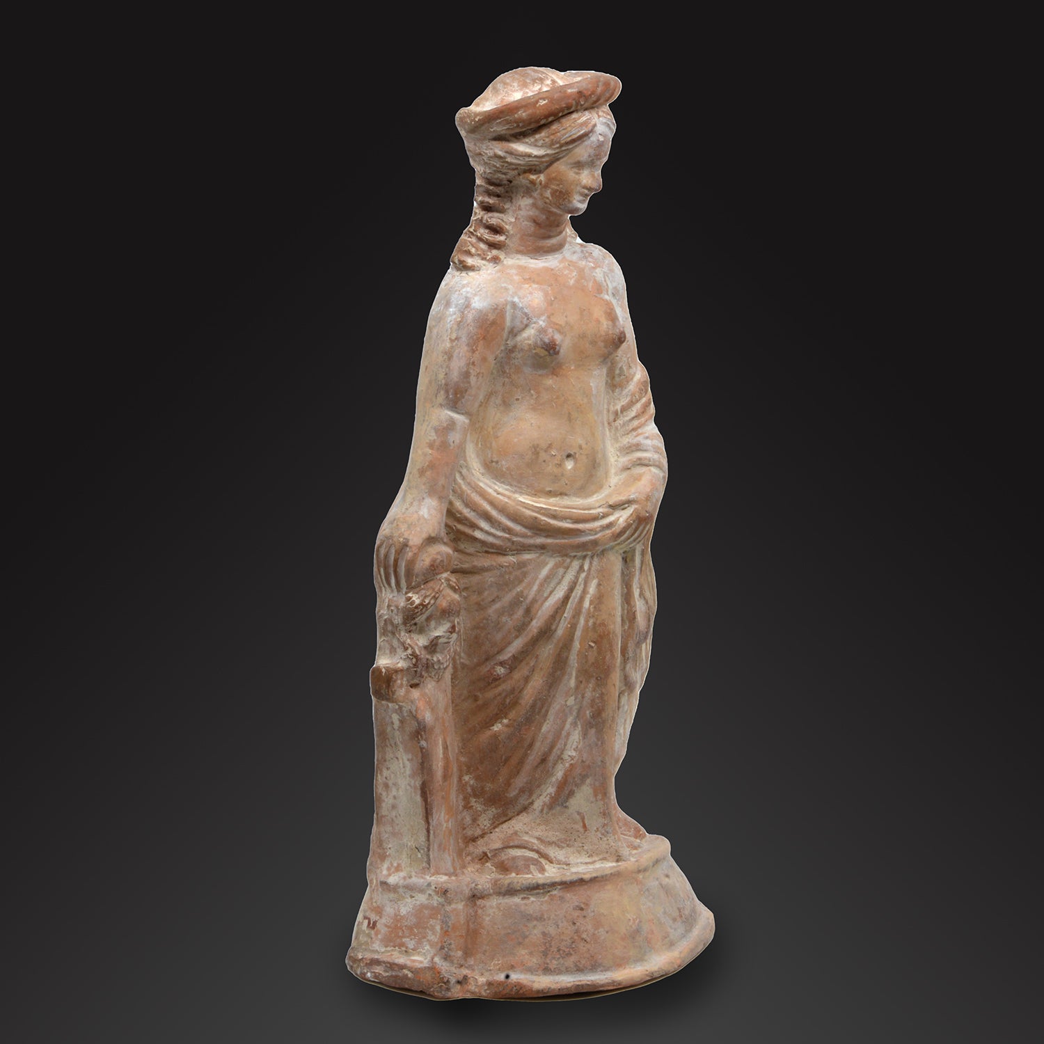 A large Hellenistic Terracotta Figure of Aphrodite, ca. 3rd century BCE