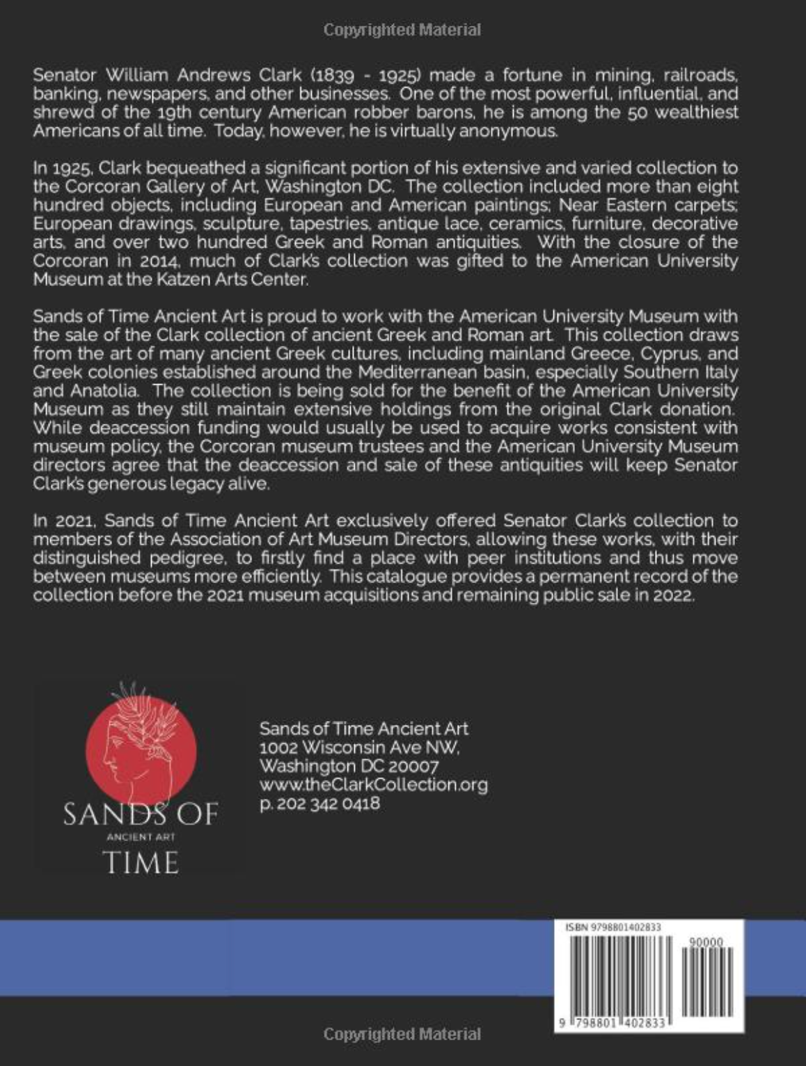 The Senator William A Clark Collection of Ancient Art