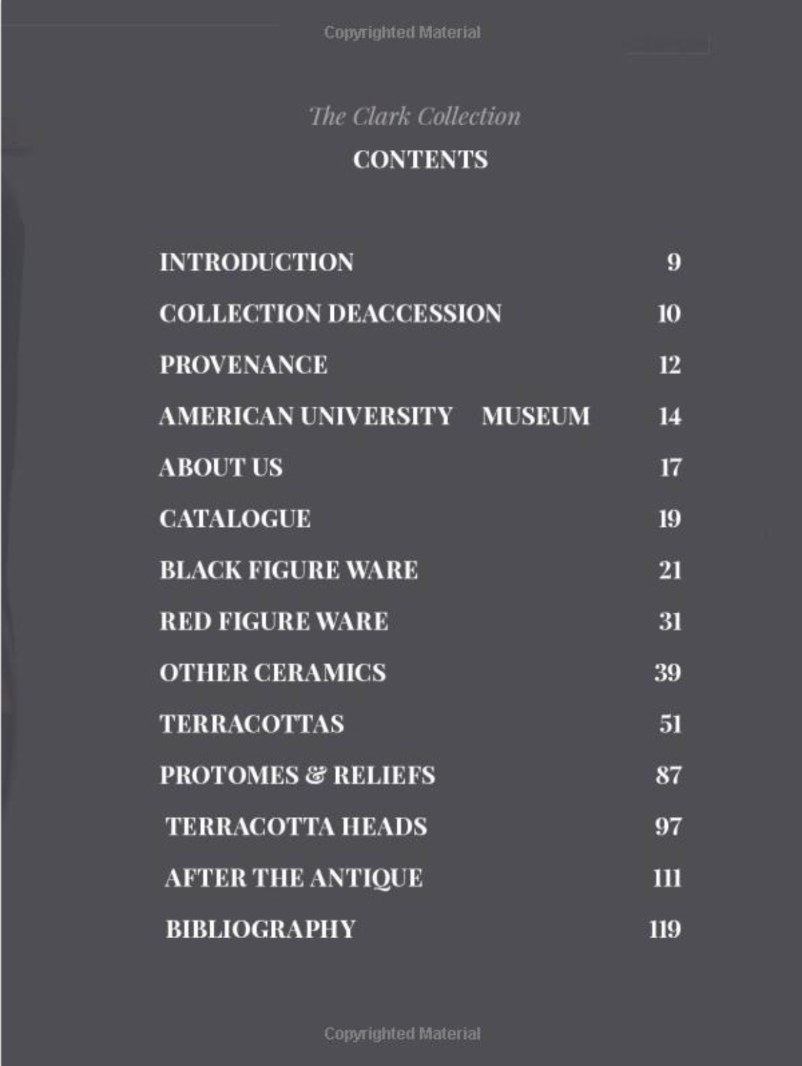 The Senator William A Clark Collection of Ancient Art