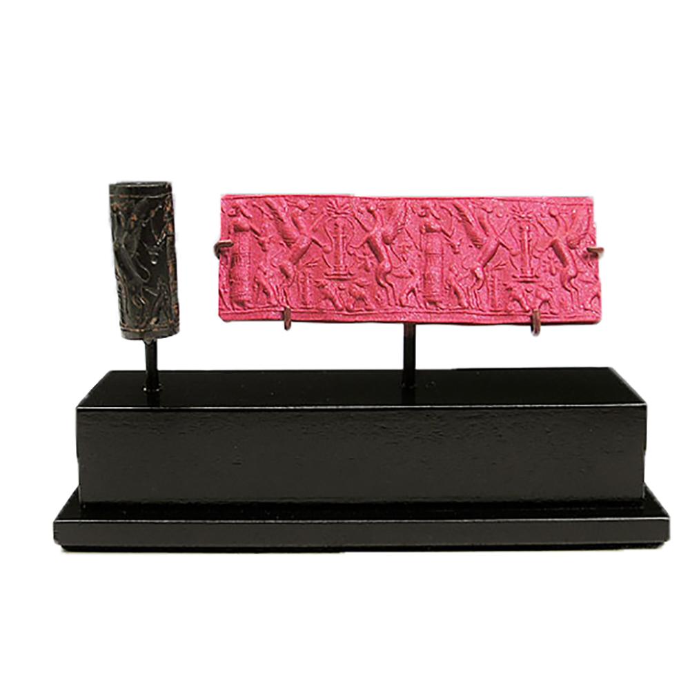 A Published Neo-Assyrian Hematite Cylinder Seal, ca. 8th Century BCE - Sands of Time Ancient Art