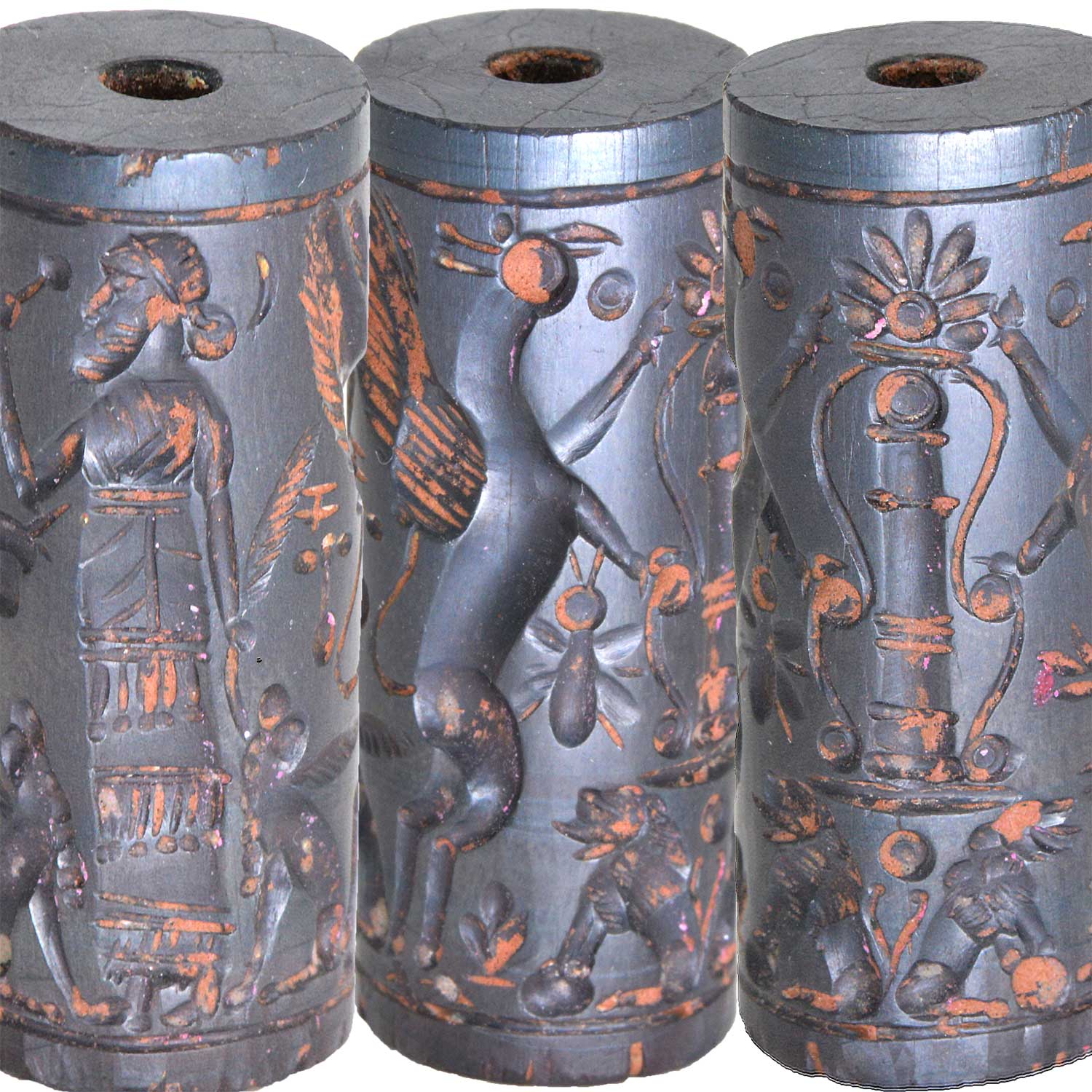 A Published Neo-Assyrian Hematite Cylinder Seal, ca. 8th Century BCE - Sands of Time Ancient Art