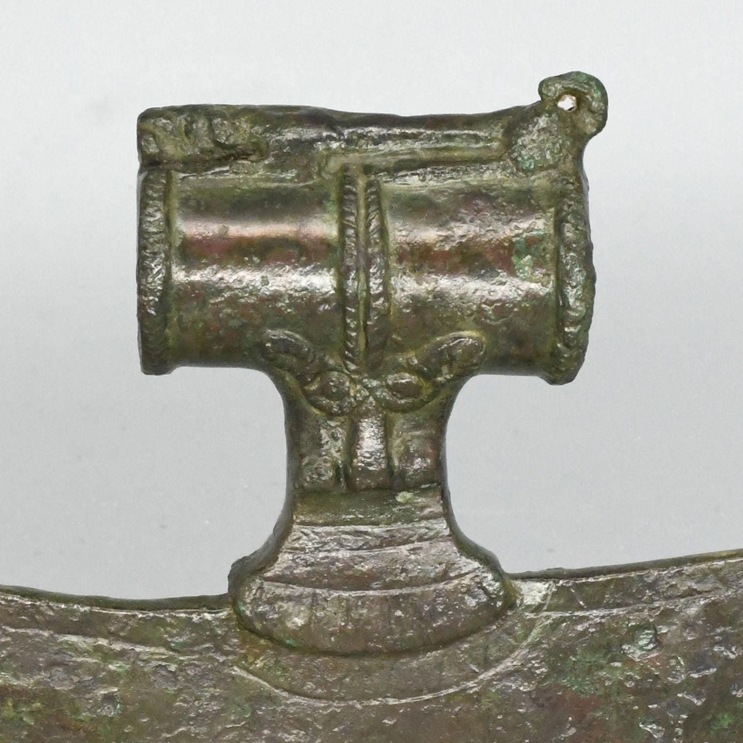 A rare Near Eastern Bronze Crescent Axehead, ca. 1100 - 900 BCE