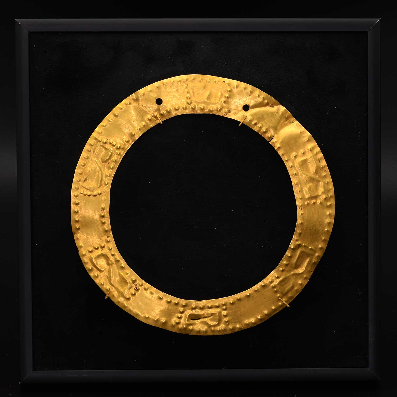 A Narino Hammered Gold Pectoral, ca. 500 - 1000 CE