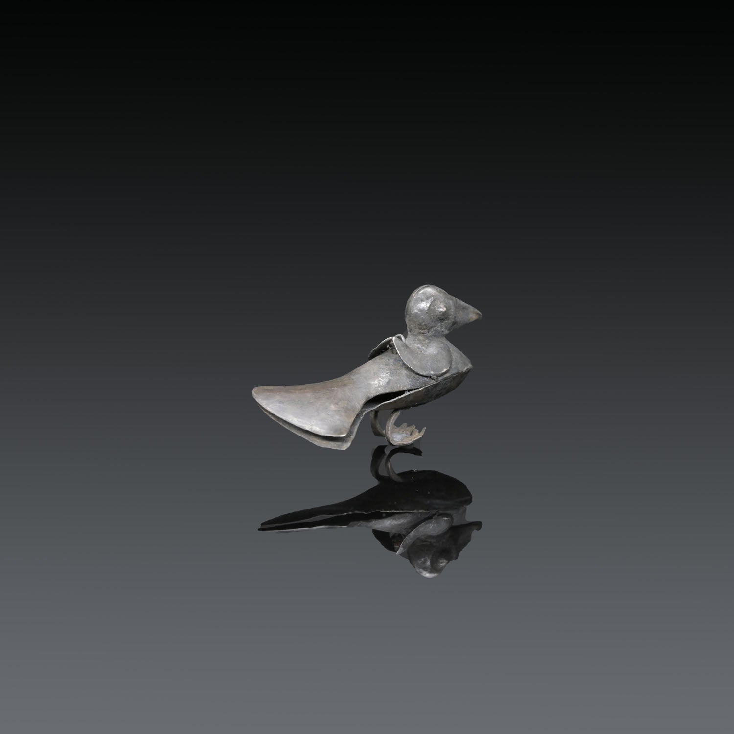 A Moche-Chimu Silver Sheet Bird Pendant<br><em>ca. 750 - 1000 CE</em>