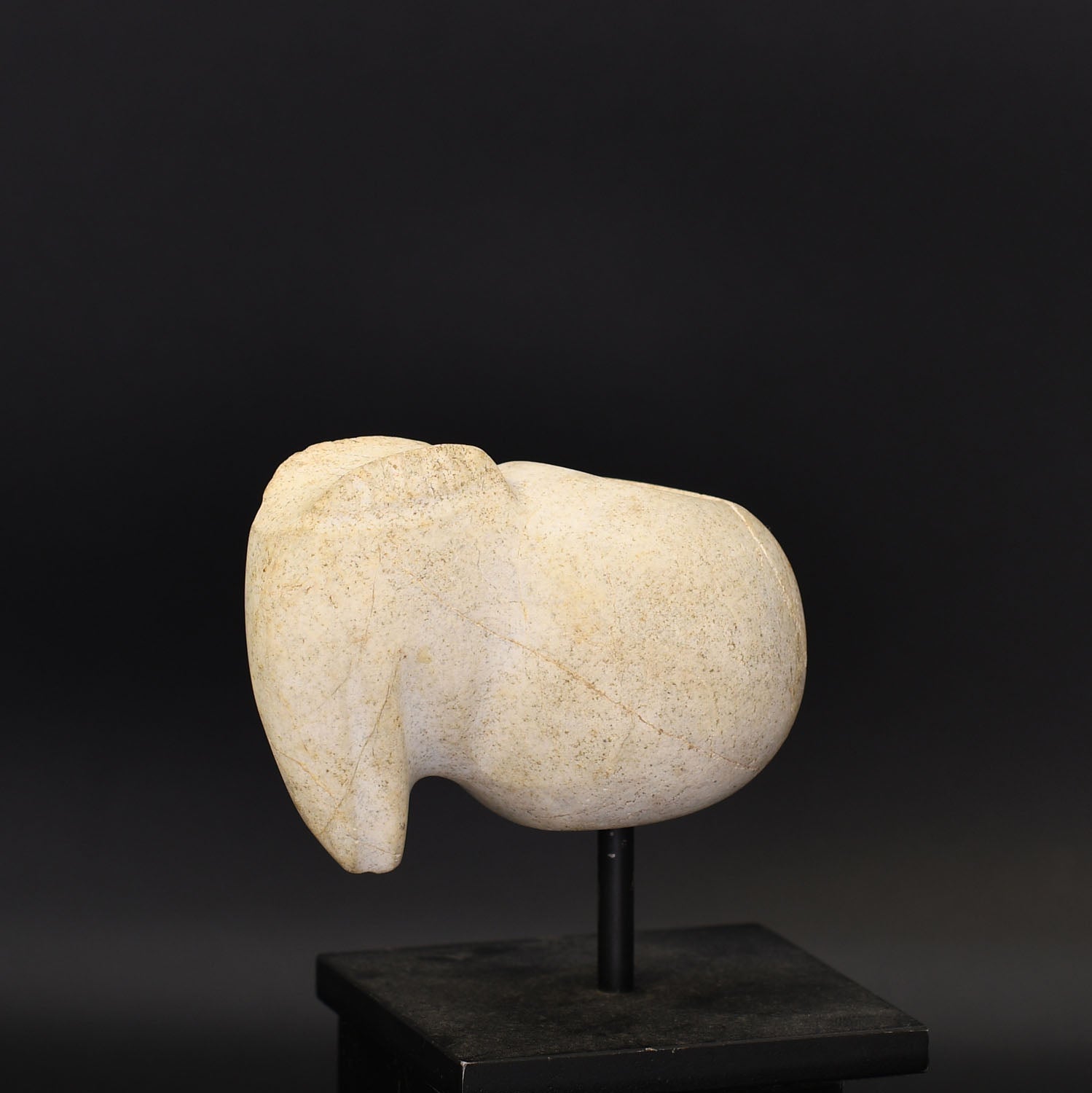 Ein marmorner Vogel-Streitkolbenkopf aus Costa Rica, Großraum Nicoya, Periode IV, ca. 300 - 500 n. Chr