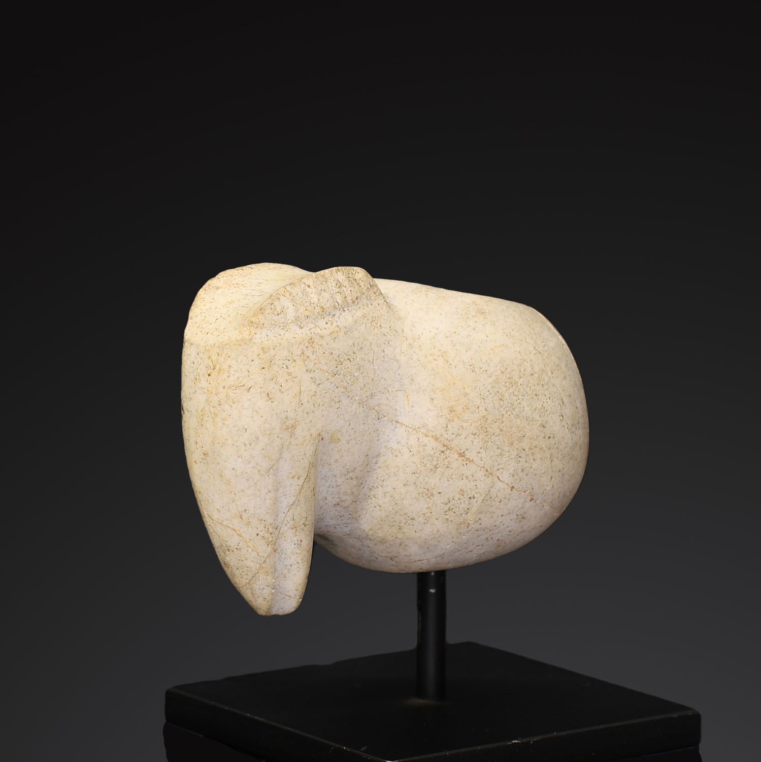 Ein marmorner Vogel-Streitkolbenkopf aus Costa Rica, Großraum Nicoya, Periode IV, ca. 300 - 500 n. Chr