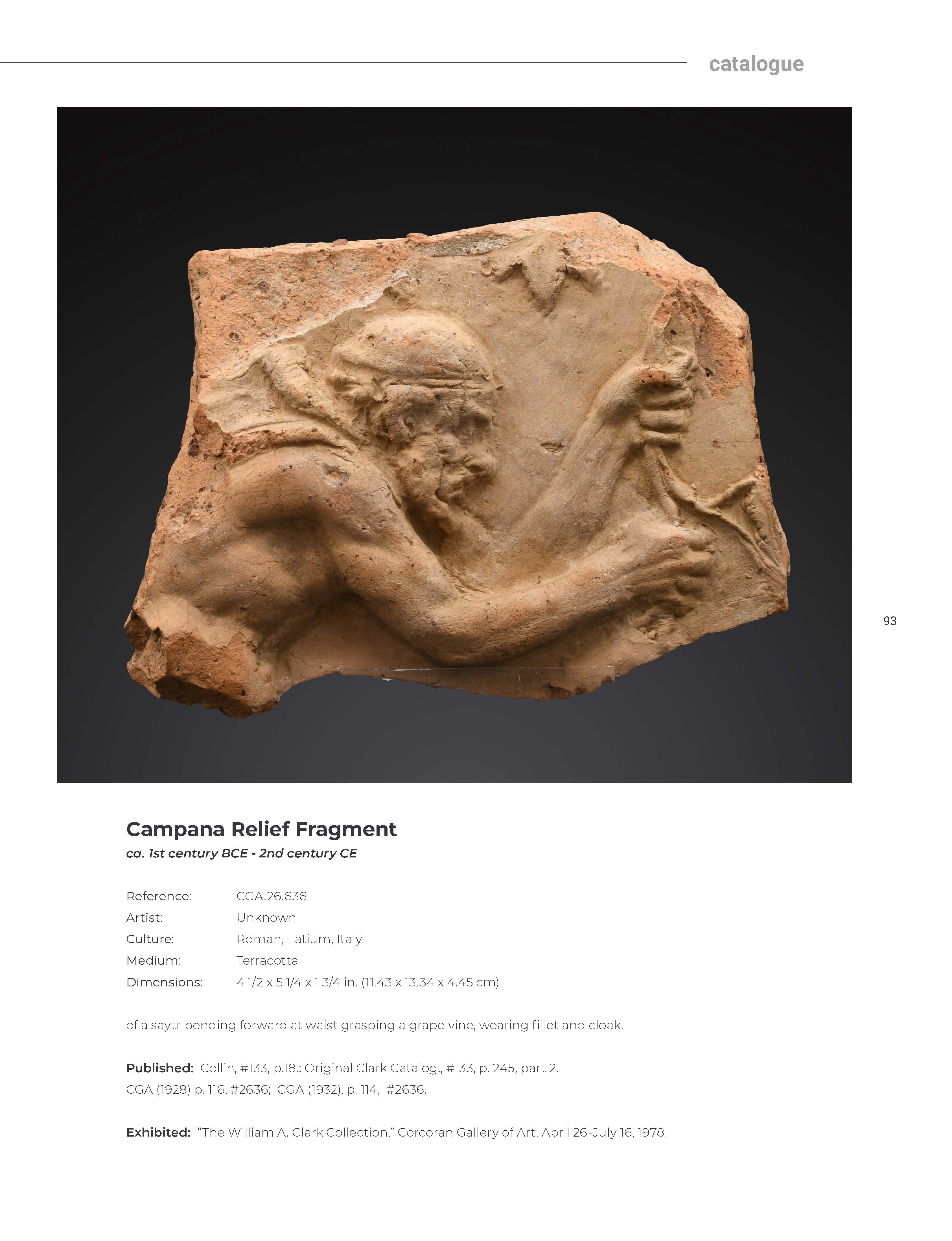 The Senator William A Clark Collection of Ancient Art