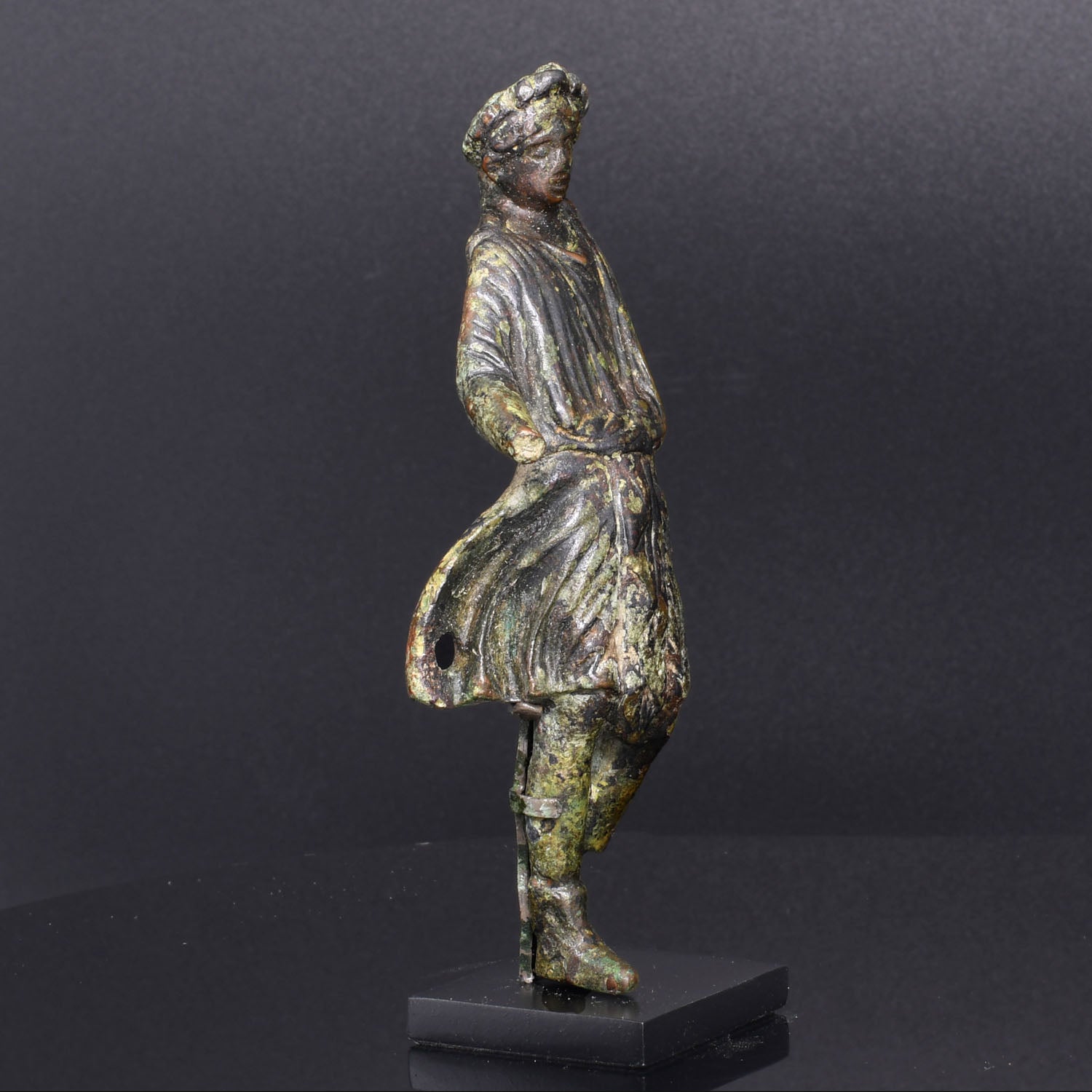 A Roman Bronze Figure of Lar, ca. 1st - 3rd century CE