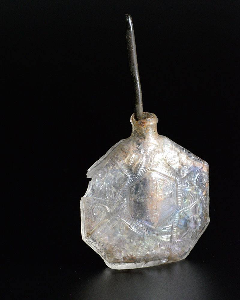 A Byzantine Glass Cosmetic Container with Applicator, ca. 4th century CE - Sands of Time Ancient Art