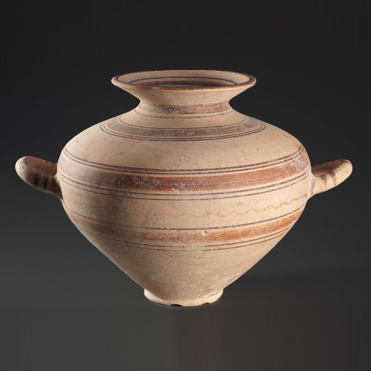 A large Daunian Funnel Krater, <br><em>ca. 4th century BCE</em>