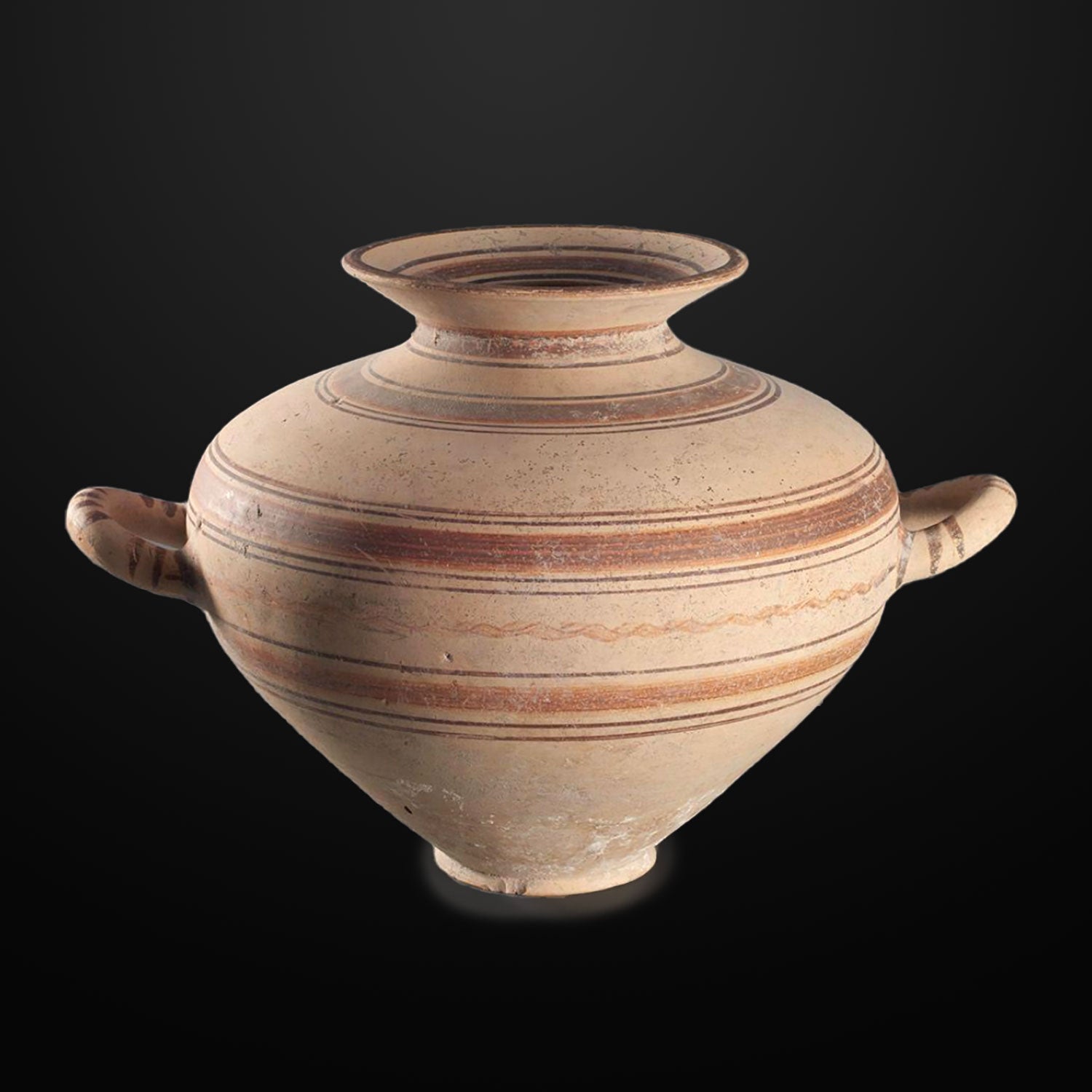 A large Daunian Funnel Krater, <br><em>ca. 4th century BCE</em>