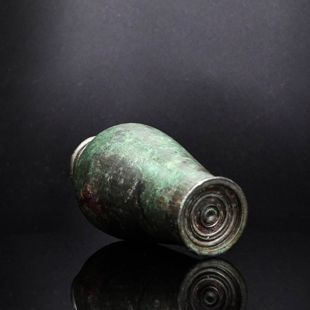 A Roman Bronze Balsamarium, Roman Imperial Period, ca. 1st - 2nd Century CE