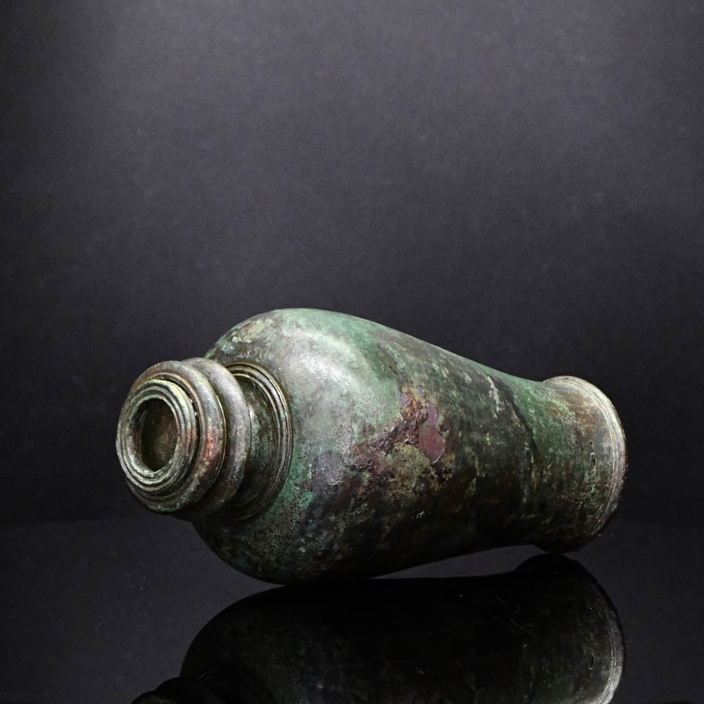 A Roman Bronze Balsamarium, Roman Imperial Period, ca. 1st - 2nd Century CE