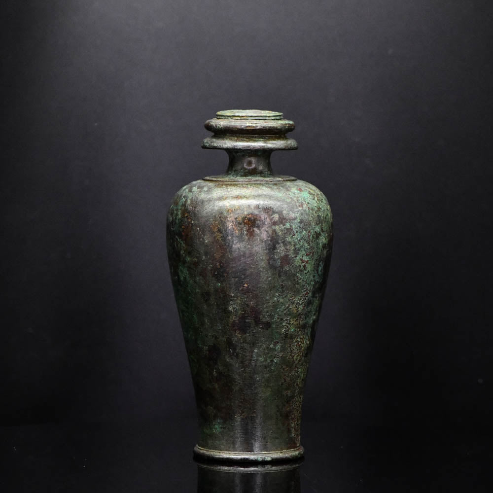 A Roman Bronze Balsamarium, Roman Imperial Period, ca. 1st - 2nd Century CE