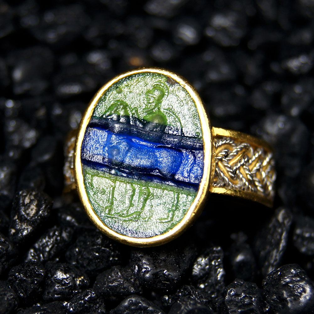 A Roman Intaglio of an Equestrian Warrior, ca 1st century CE - Sands of Time Ancient Art