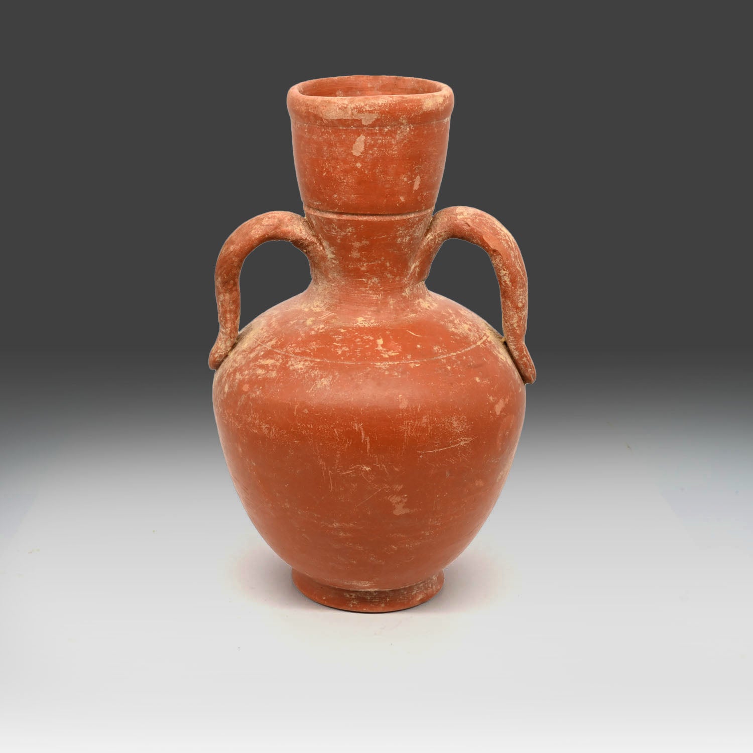 A Roman Redware Double Handled Pitcher, Roman Imperial Period, ca. 1st century CE