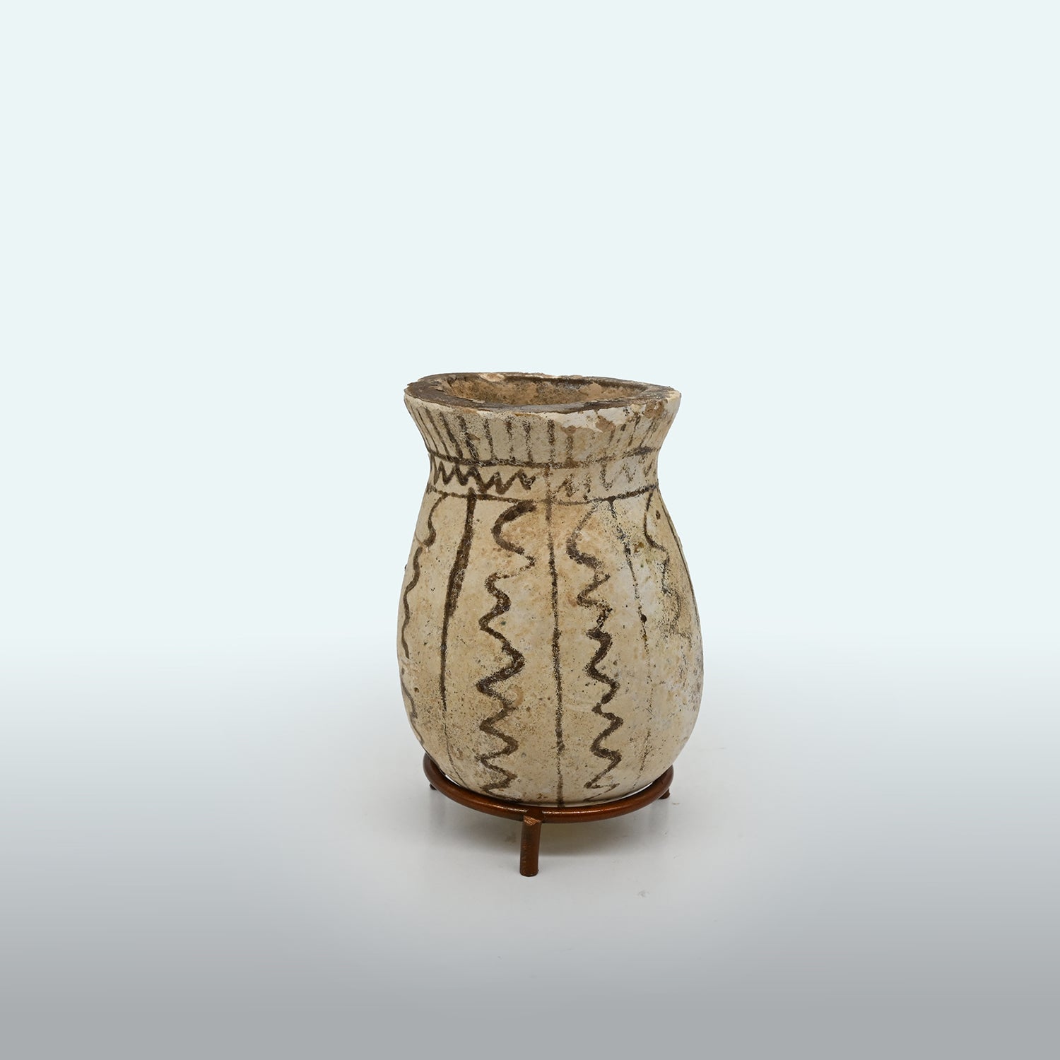 A rare Egyptian White Faience Vessel, Hyksos Period, ca. 1600 BCE