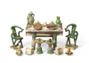 A Chinese Glazed Offering Table with Accessories, Ming Dynasty, ca. 1368 - 1644 CE