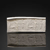 Old Babylonian Black Serpentine Cylinder Seal with Ritual Scene, Old Babylonian Period, ca. 2000 - 1600 BCE