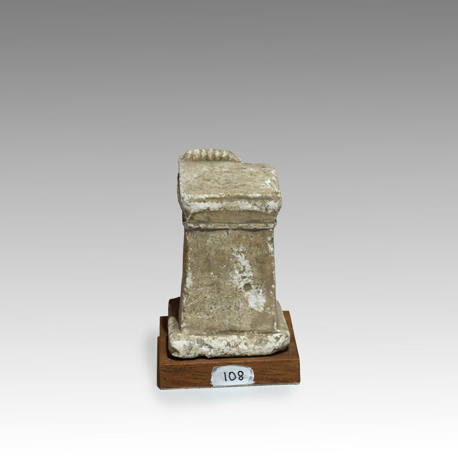 Egyptian Limestone Miniature Votive Shrine (Naos), Late Period, ca. 664 - 332 BCE