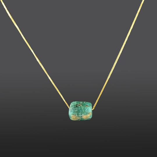 A rare Roman Emerald Bead pendant, Roman Imperial Period, ca. 1st - 3rd century CE