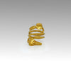 A Published Egypto-Roman Gold Spiral Snake Ring with Isis and Ptah Terminals, Roman Imperial Period, ca. 1st century CE