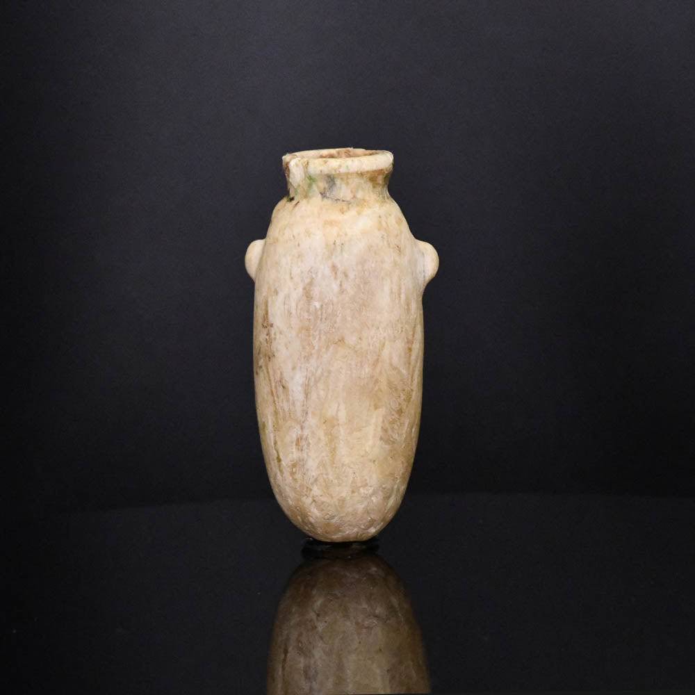 An Egyptian Alabaster Miniature Amphora, Old Kingdom, ca. 2649 - 2150 BCE