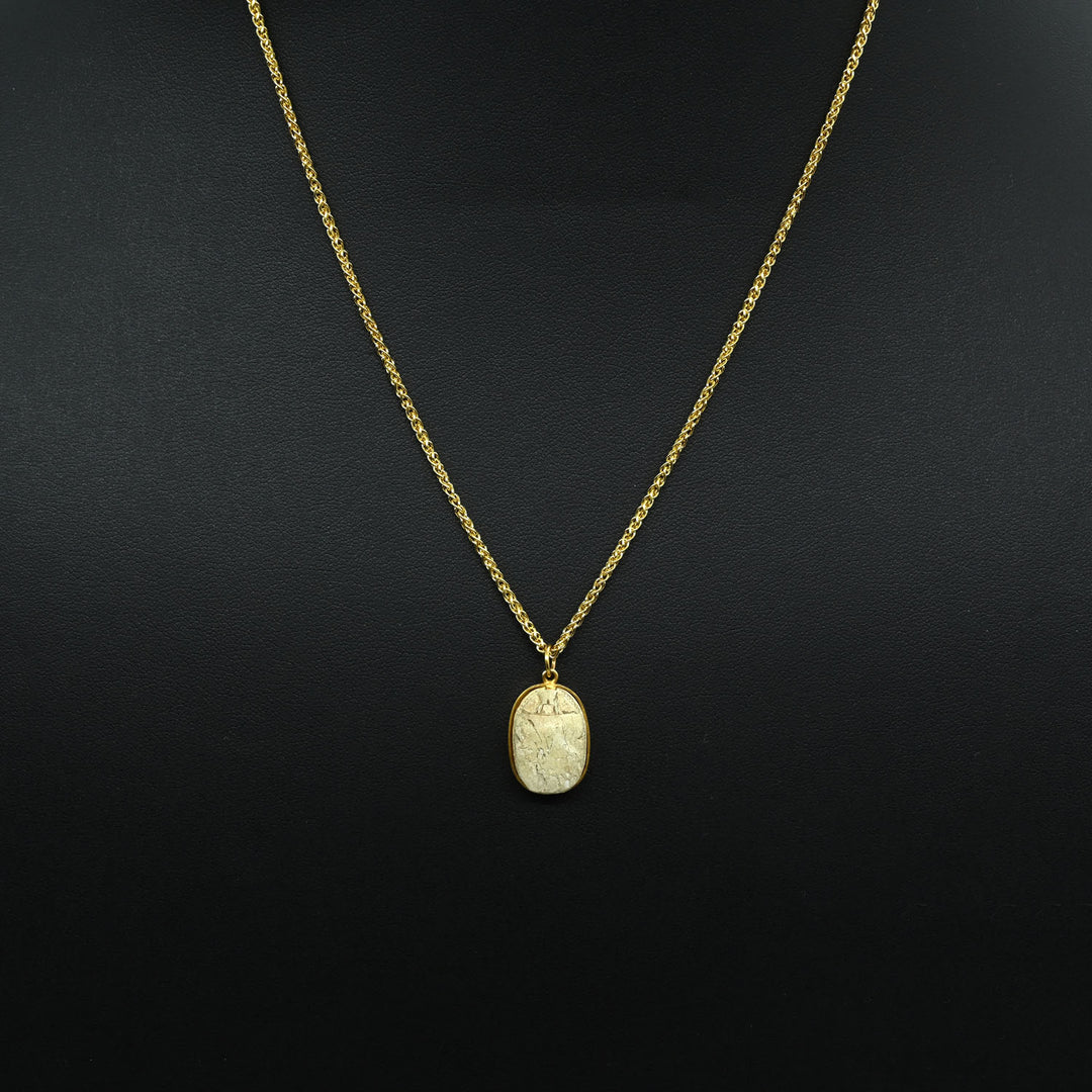 An Egyptian Steatite Scarab set as a pendant, 2nd Intermediate Period, ca. 1730 BCE