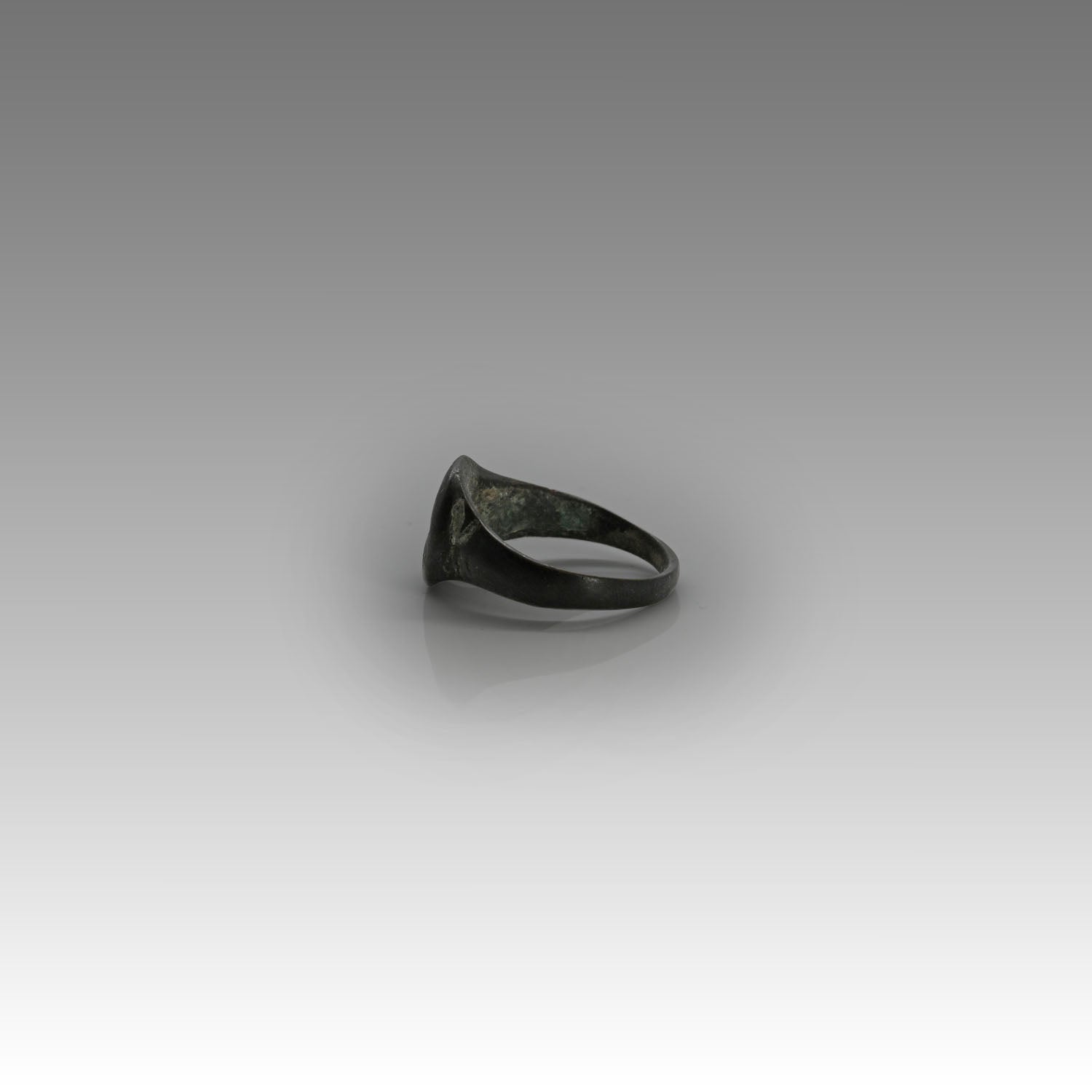 A Crusader Bronze Ring with Silver Cross Inlay, Crusader Period, ca. 12th–13th century CE