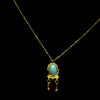 A Roman gold and turquoise pendant necklace, Roman Imperial Period, ca 1st -2nd century CE
