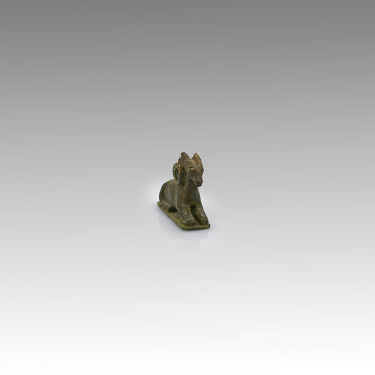 An Egyptian Bronze Weight in the form of a Ram, New Kingdom, Amarna Period , 18th Dynasty, ca 1352 - 1336 BCE